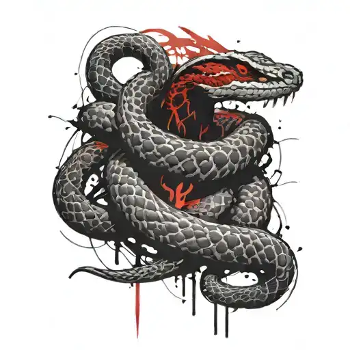 viper snake forearm tattoo tattoo design idea