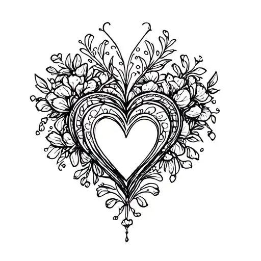 love, hearts,valentines day, tattoo design idea