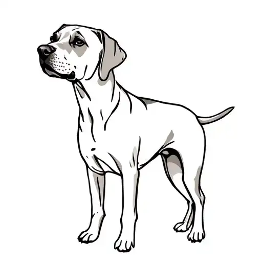Rhodesian Ridgeback tattoo design idea