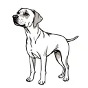 Rhodesian Ridgeback tattoo design idea