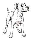 Rhodesian Ridgeback tattoo design idea