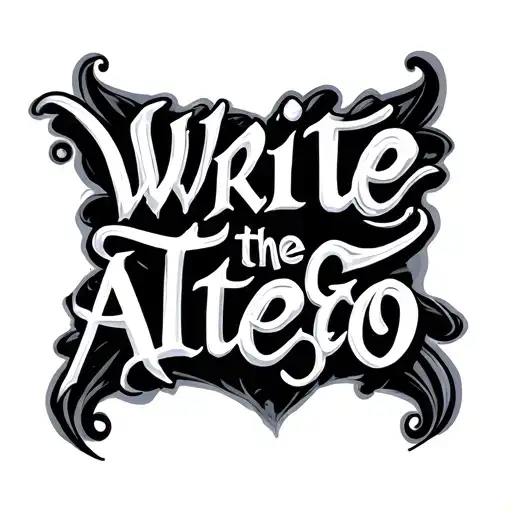 Write the alter ego word tattoo design idea