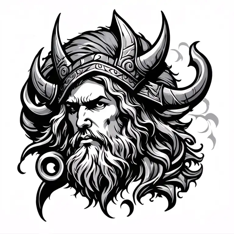 Viking Tribal Tattoo of Aquarius tattoo design idea