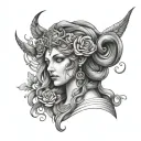 Goddess Hecate greek goddess tattoo design idea