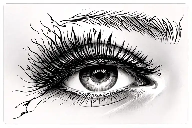 Above Eyebrow tattoo design idea