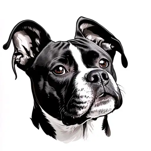 Staffy tattoo design idea