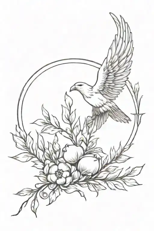 Icarus falling from the sun; laurel wreath; "memento mori"; "memento vivere" tattoo design idea