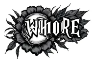 Whore tattoo design idea