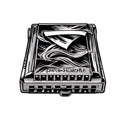 Harmonica tattoo design idea