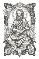 Saint luke tattoo design idea