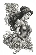 Disney princess sleeve tattoo design idea
