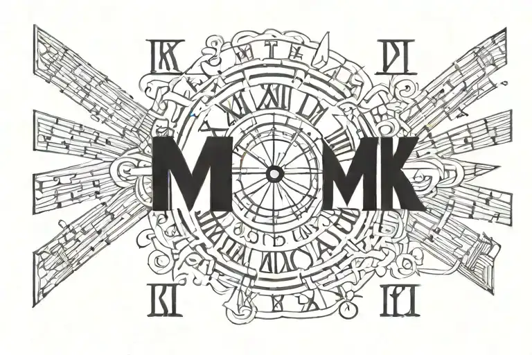 1975 roman numerals tattoo design idea
