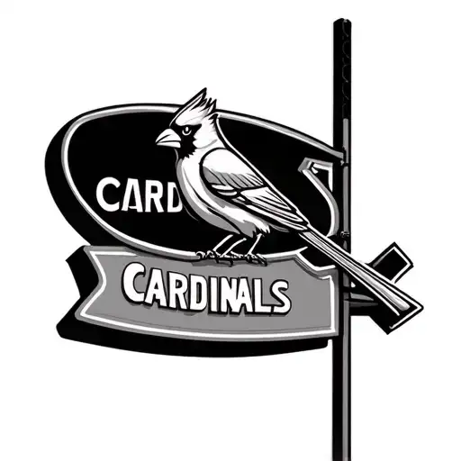 cardinals street sign tattoo design idea