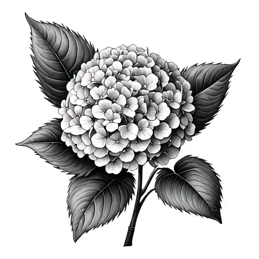 Hydrangea tattoo design idea