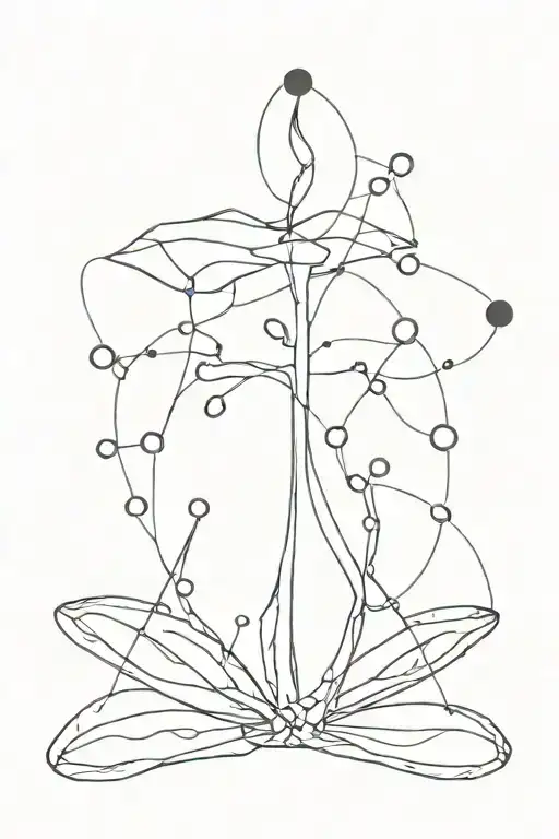 改善 with psilocybin molecule intertwined tattoo design idea