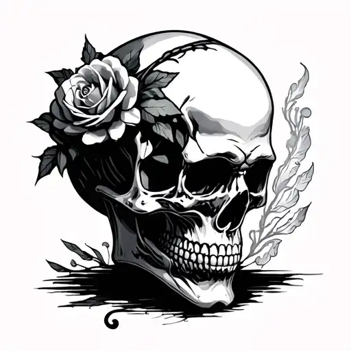 Gothic Skull tattoo design idea