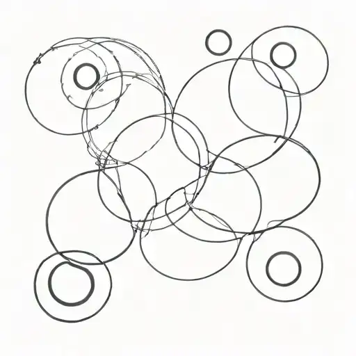 tattoo for a 22 year old guy who lost a best friend and a boyfriend in the war. abstract but simple. 3 circles tattoo design idea