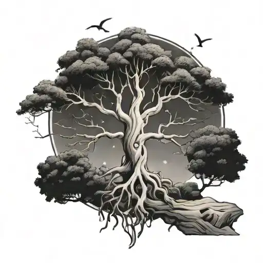 biad tree, DNA southern Cross tattoo design idea