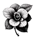 African Violet tattoo design idea