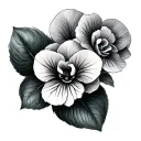 African Violet tattoo design idea