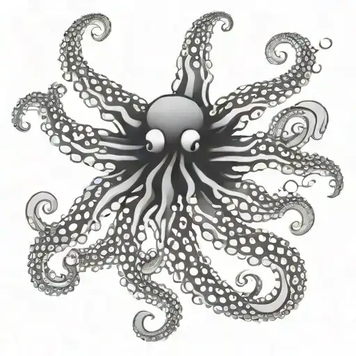 octagram octopus tentacles tattoo design idea