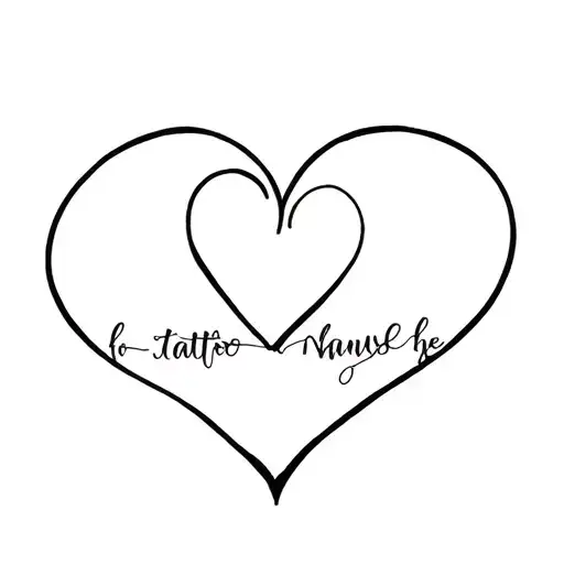 Fine Line infinty Heart with 3 names incorporated tattoo design idea