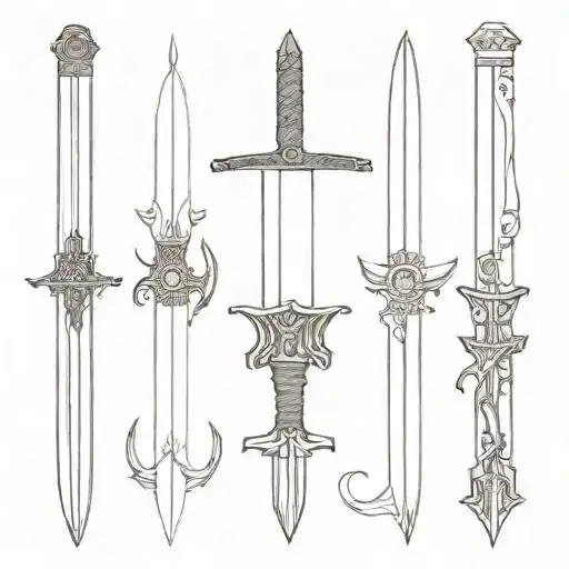 Sword style dark I just want the sword with a gothic and medeabal design like the one from berserk tattoo design idea