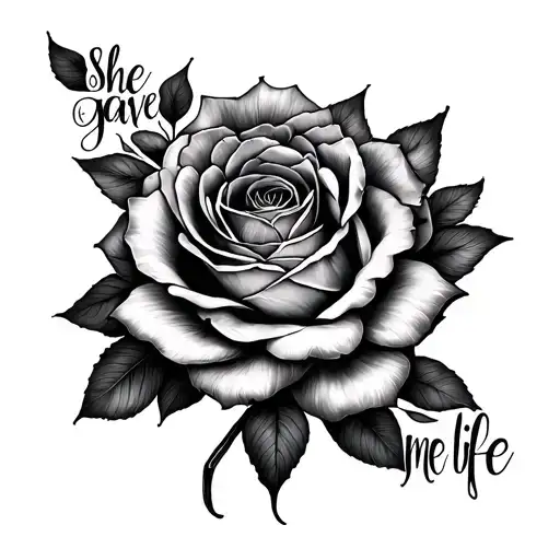 She Gave Me Life tattoo design idea