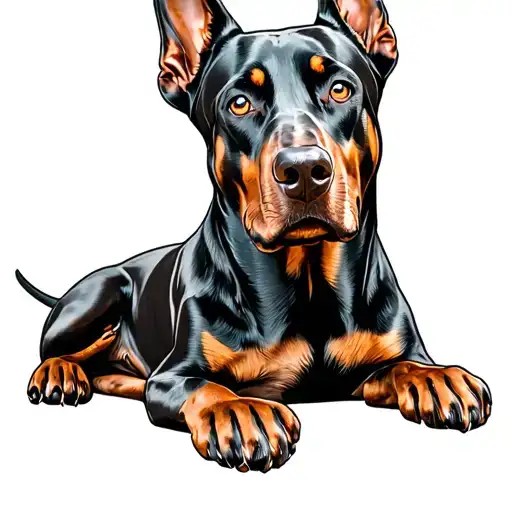 three headed doberman with one body tattoo design idea