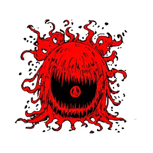 anime manga horror tattoo design idea