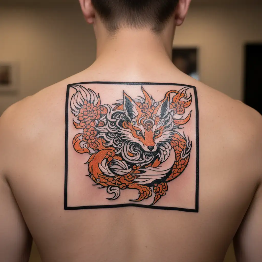 kitsune nine tails from Japan     tattoo design idea