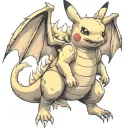 realistic pikachu riding charizard tattoo design idea