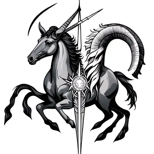 Sagittarius And Capricorn tattoo design idea