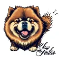 chow chow tattoo design idea