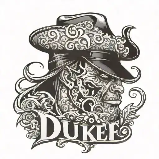 DUKE just word tattoo design idea