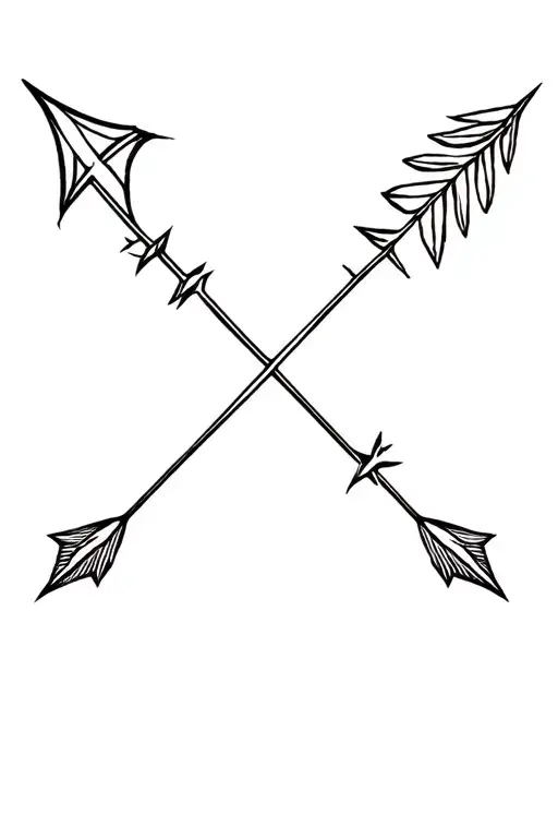 arrow and compass rose tattoo design idea