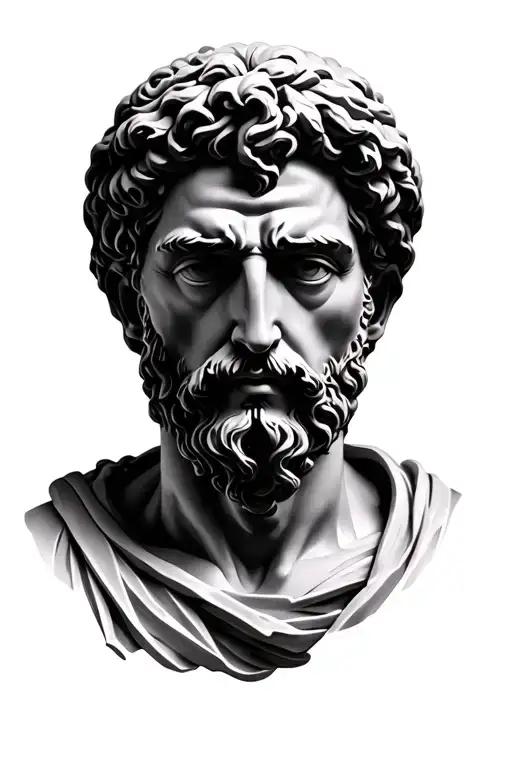 greece god, philosophy seneca stoic tattoo design idea