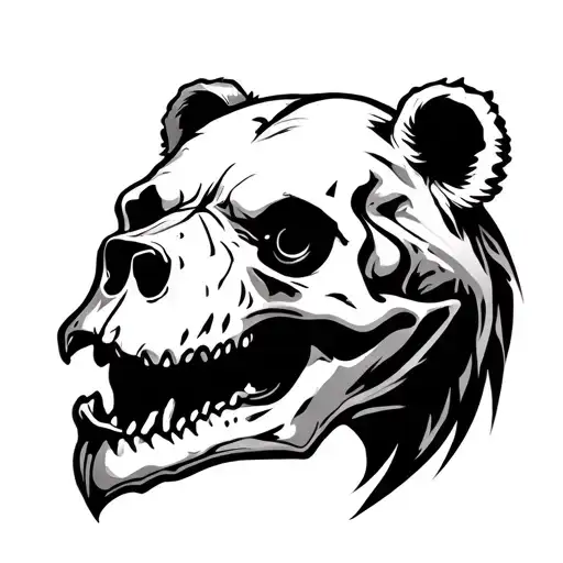 Bear Skull tattoo design idea