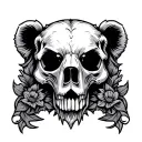 Bear Skull tattoo design idea