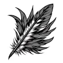Navajo symbols feather tattoo design idea
