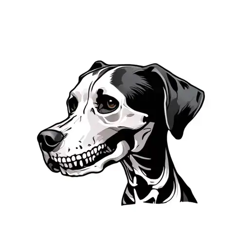 Skeleton Dog tattoo design idea