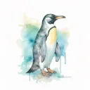 Gothic penguin  tattoo design idea