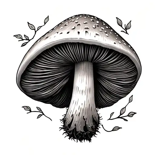 Morel Mushroom tattoo design idea