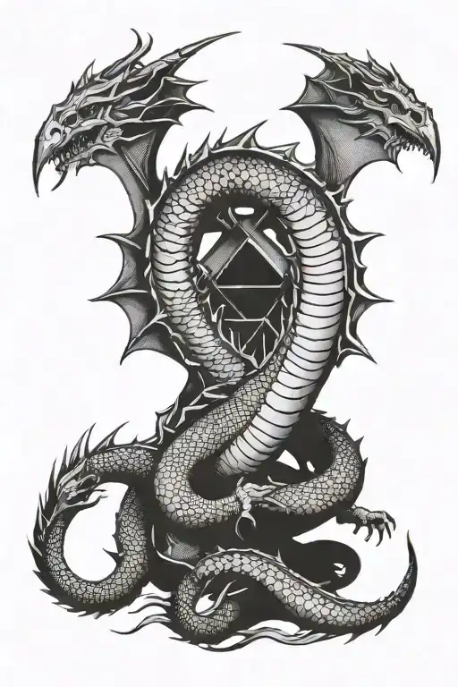 Dragon Rebellion relic tattoo inspired by fourth wing book series tattoo design idea
