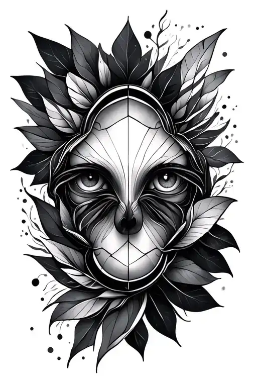 Soft Geometric tattoo using metamorphosis as it's theme tattoo design idea