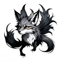 Nine Tailed Fox tattoo design idea