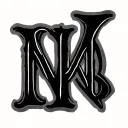 Noah alba first name monogram tattoo design idea