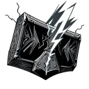 thor hammer and lightning tattoo design idea