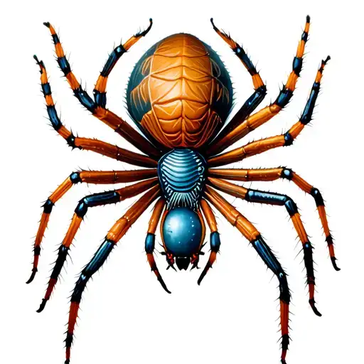 spider hanging tattoo design idea