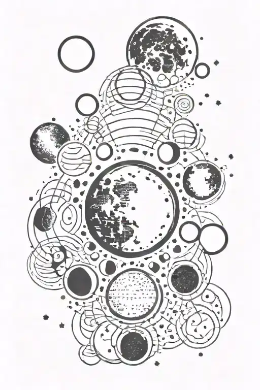 moon phases tattoo design idea